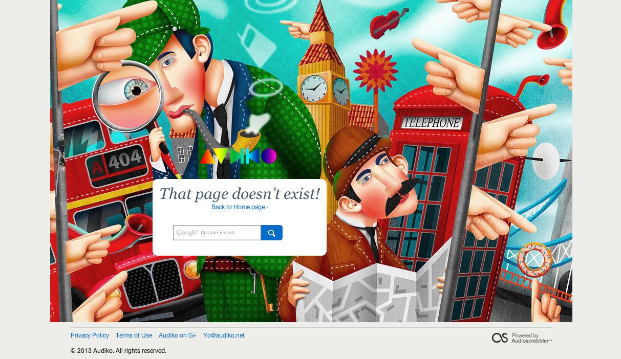 Audiko 404 page