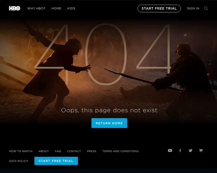 HBO 404 Page