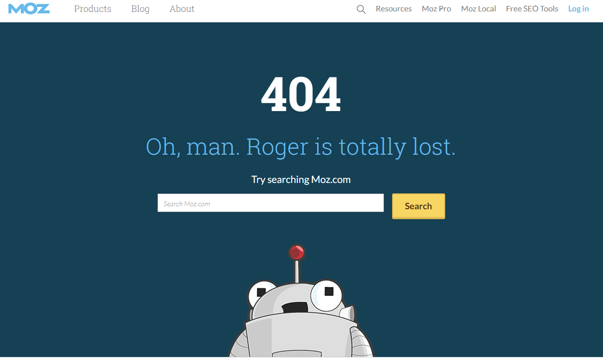 Moz 404 pages