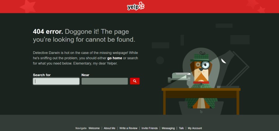 Yelp 404 Page