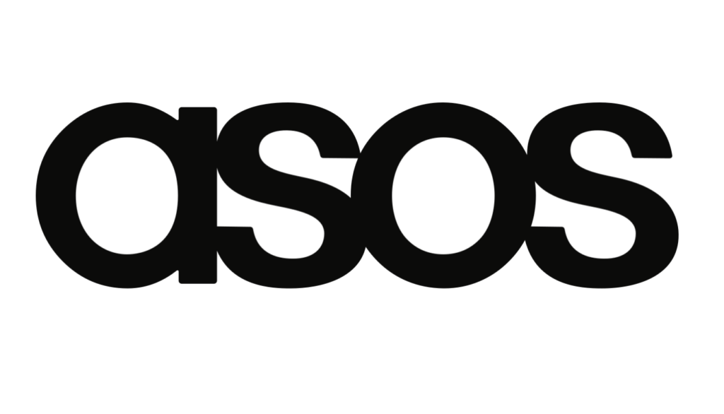 asos logo in black minimal 