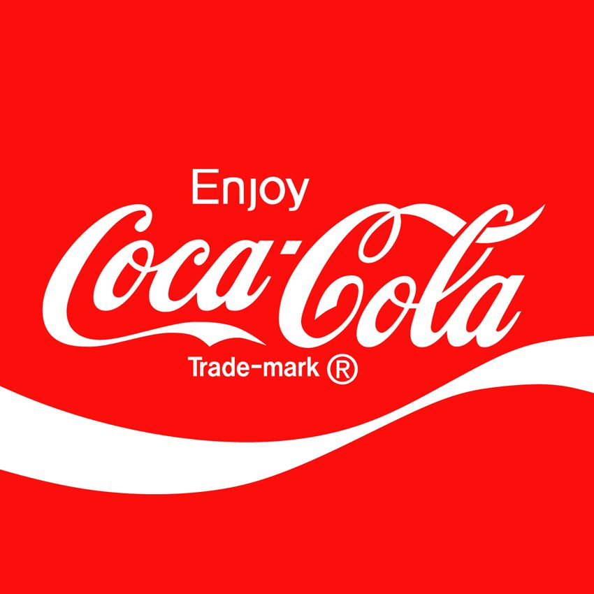 Coca cola white wave logo