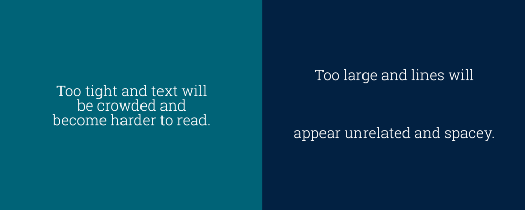 Example text negative space