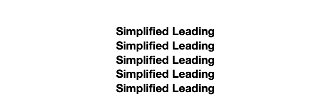 Simplified leading example