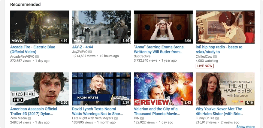 youtube previews