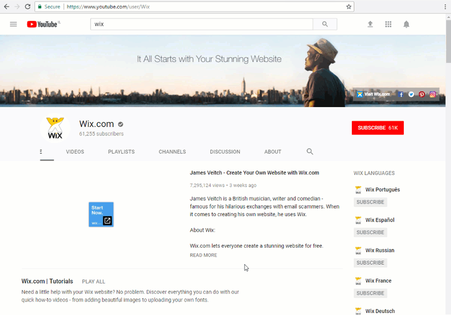 youtube playlists on channel