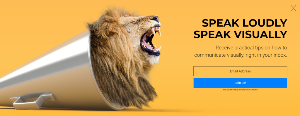 CTA for newsletter example