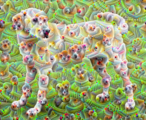 'Dogception' ai art generated by Goodle Deep Dream