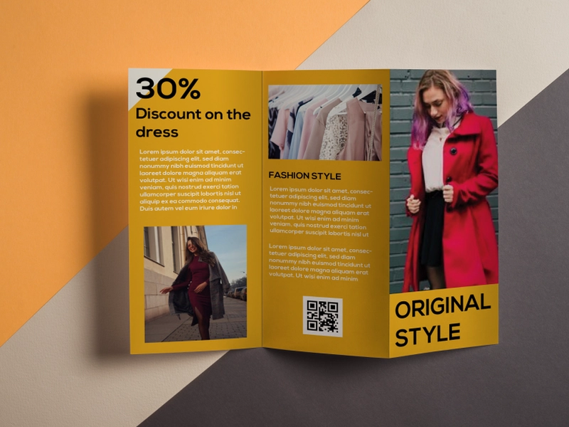 fashion shop discount brochure example