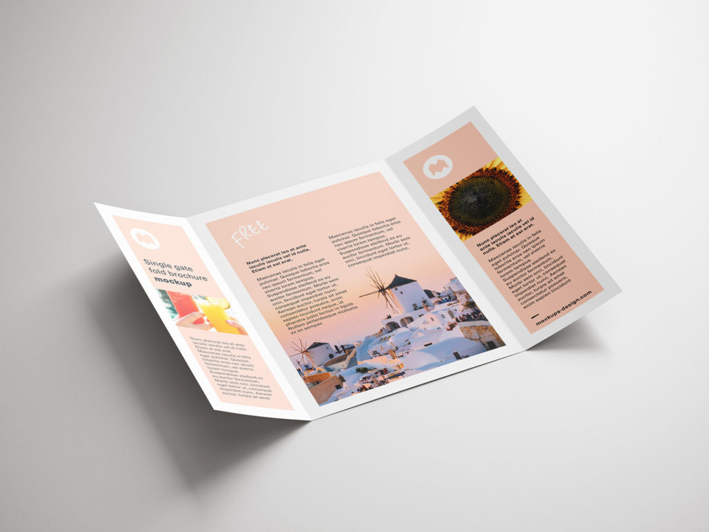 Example of an open brochure - mock design