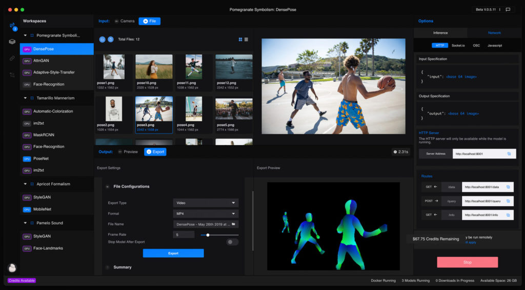 Screenshot of the Runwai AI art generator tool