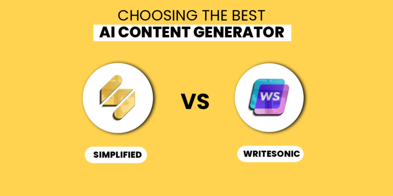 Simplified VS WriteSonic - best ai content generator