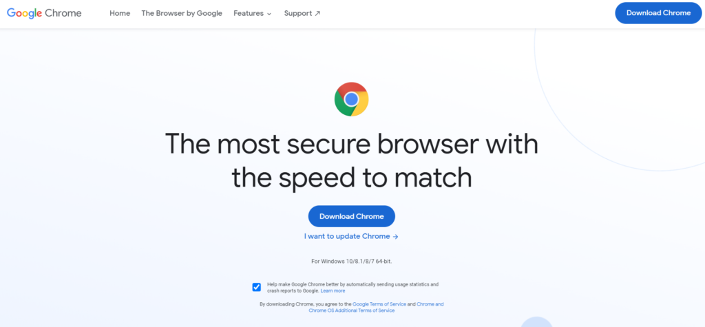 Google Chrome-brand examples of catchy subheadings