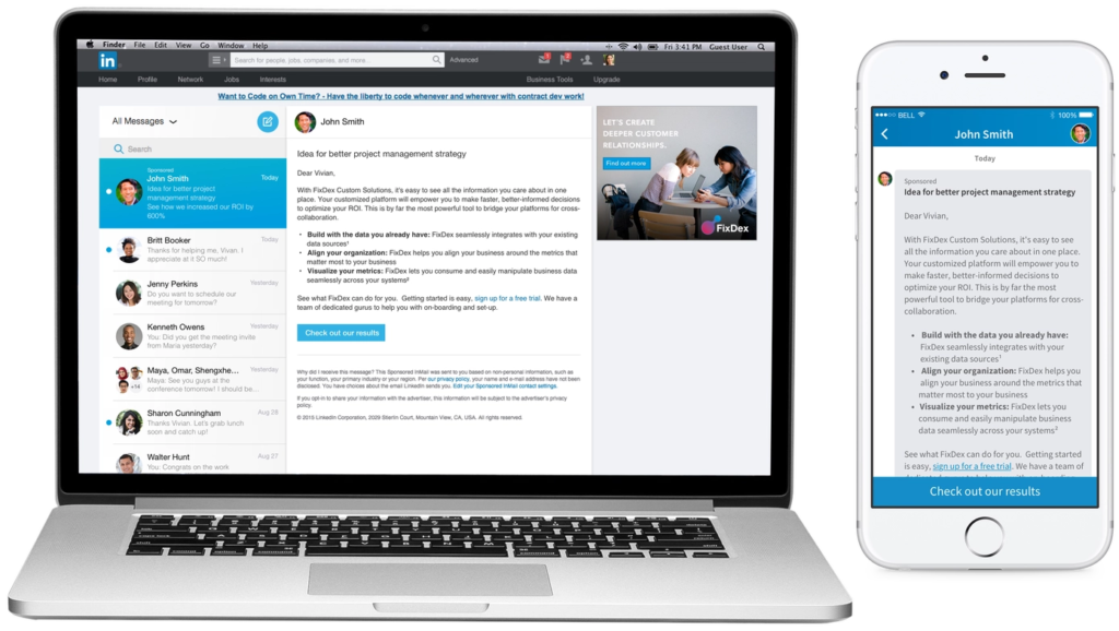 LinkedIn ad message example-Simplified AI