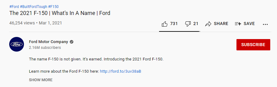 youtube title-ford