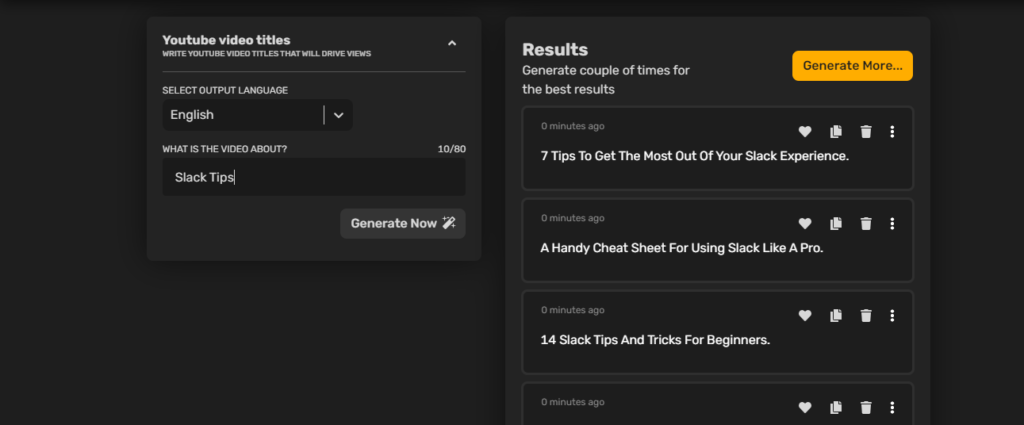 youtube title-slack tips
