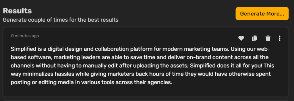 Simplified example-ai text generator-product description Simplified example-ai text generator-product description