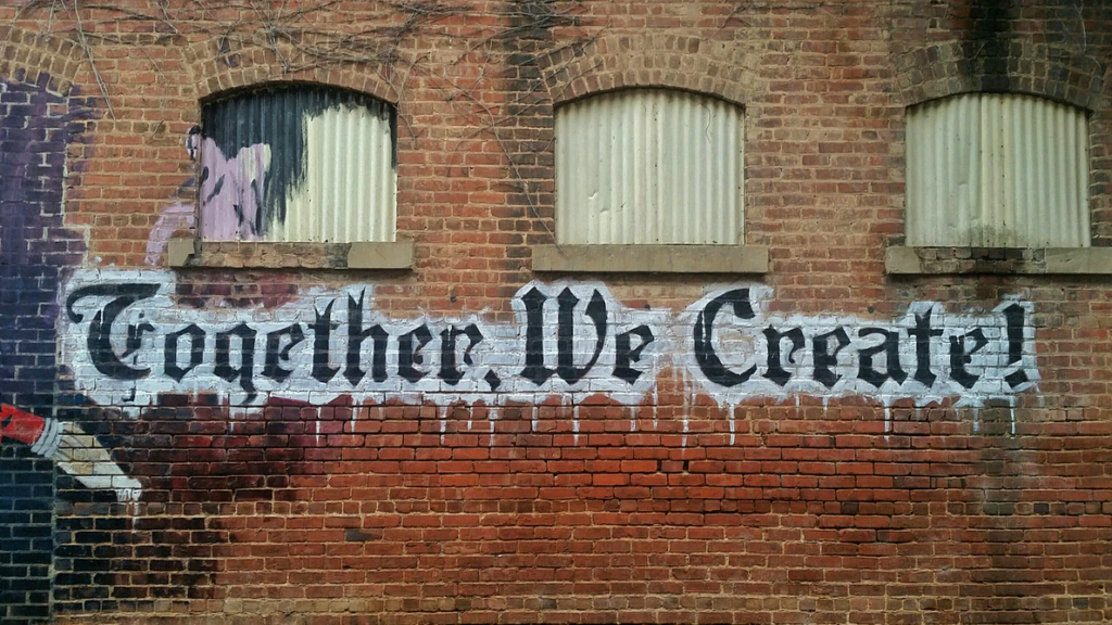 quote graffiti on wall-social meia quote-copy ai